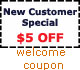 Welcome coupon